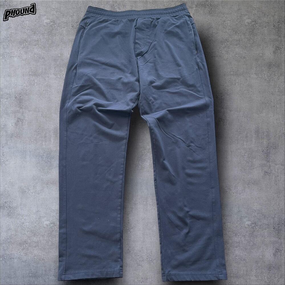 Public Rec Pants Mens 34x32 Navy Blue Stretch Nylon Elastic Waist Zip Pockets